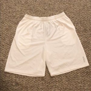 Reebok Athletic Shorts - Size Lg - White